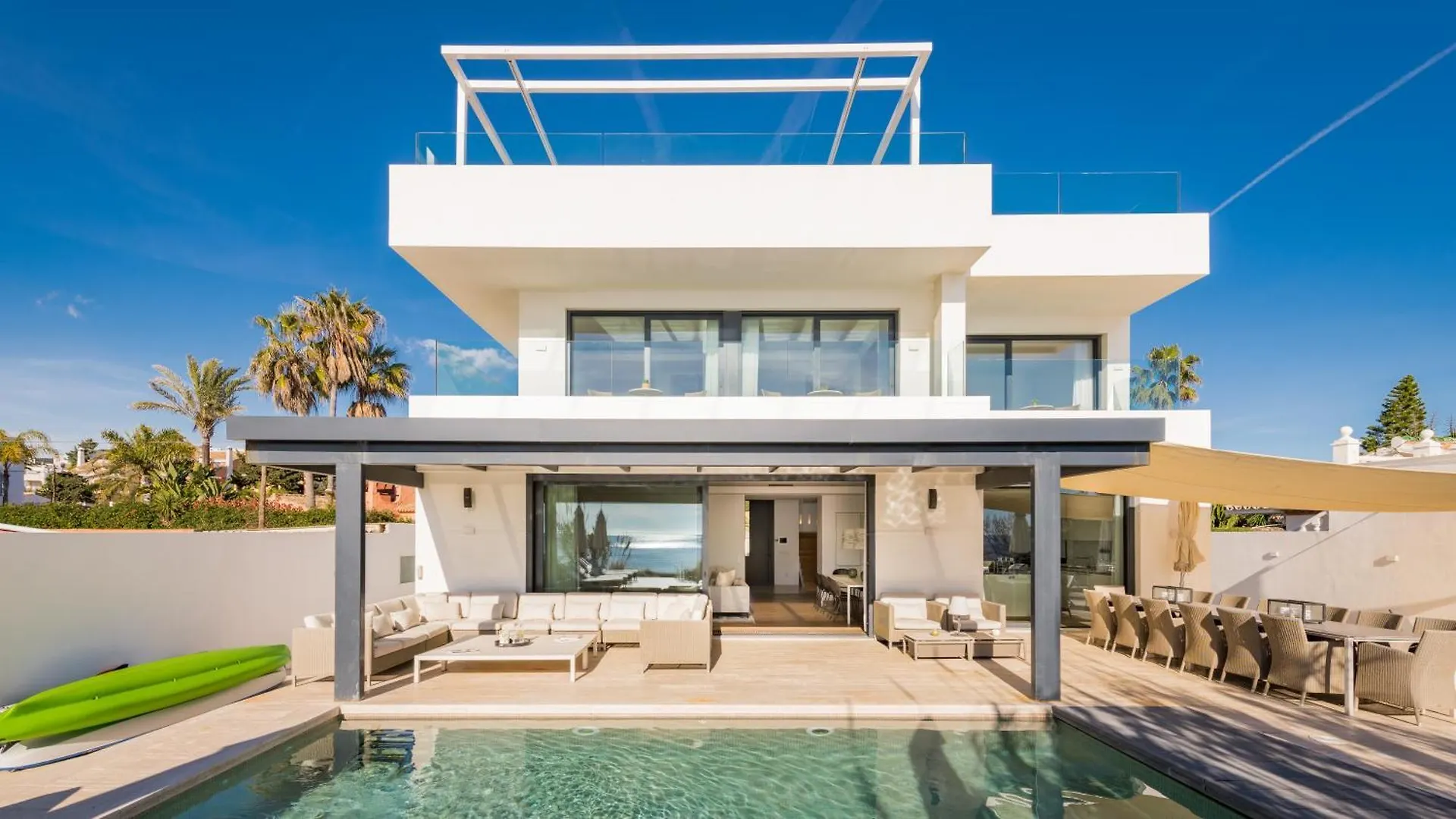מארבלה Breath Taking Front Line Beach Villa With Sauna & Jacuzzi 0*,
